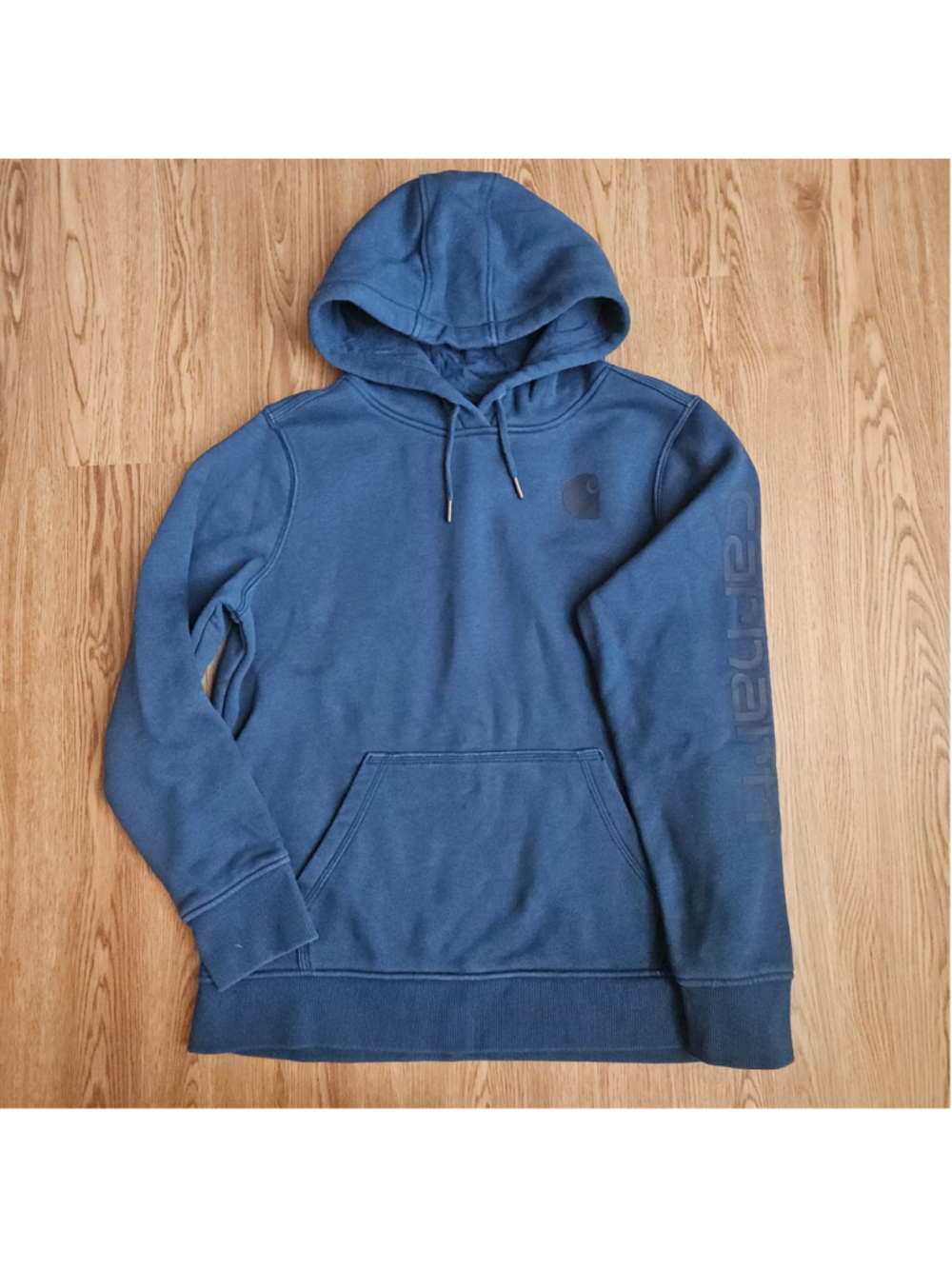 Carhartt Deep Teal Relaxed Fit Pullover Hoodie Sweatshirt Womens Large